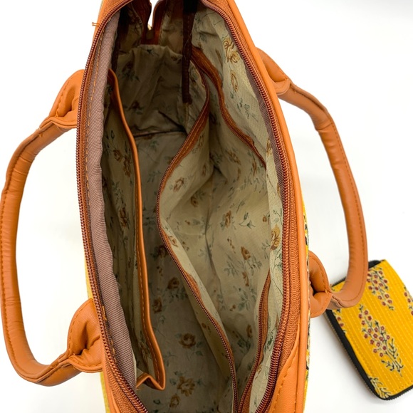 Kantha Stitch Satchel And Wallet Set - Picture 9 of 9